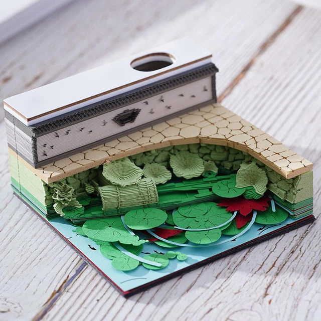 3D Calendar Memo Pad 2026 - Basketball Theme Paper Sculpture DIY Craft Notepad