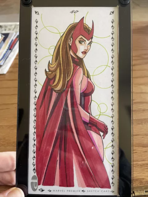 2019 Marvel Premier Triple Sketch Scarlet Witch by Emmanuel Villafana "Emmvill"