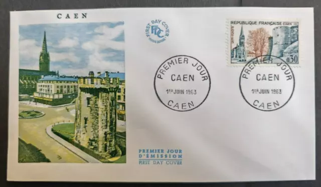 1963 FDC ENVELOPPE 1er jour, CAEN obl