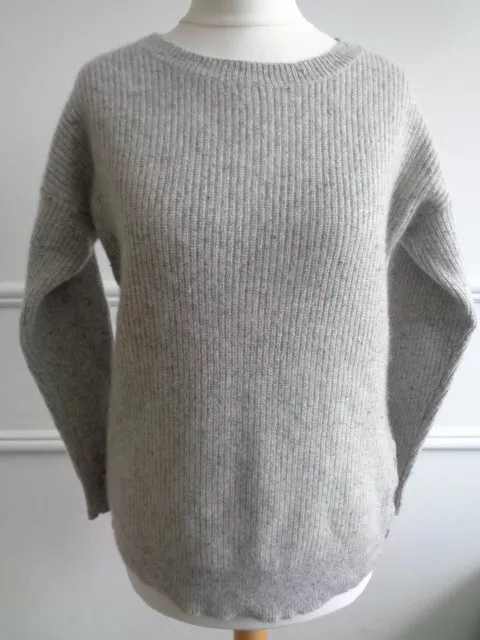 FAT FACE SOUTH Coast 100 Cashmere Jumper Side Split Size 10 Or 12