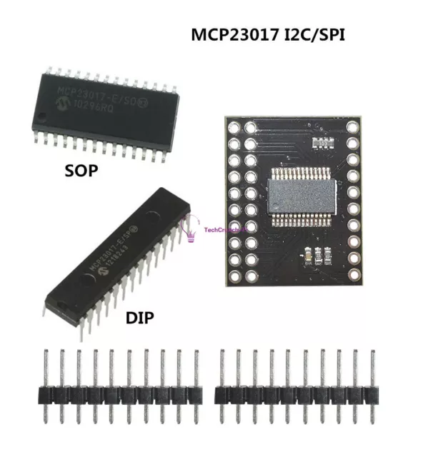 MCP23017 DIP SOP Bidirectional 16-Bit I/O Expander I2C IIC/SPI Serial Interface