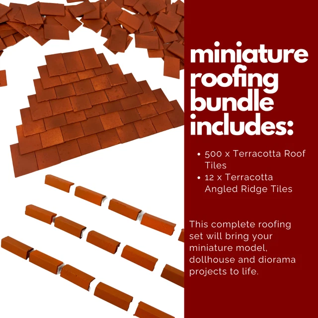 DOLLS HOUSE ULTIMATE 112th Miniature Diorama Roofing Bundle in