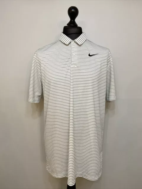 Polo Nike Golf Dri-FIt bianca taglia large