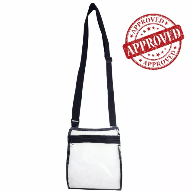 Clear Cross Body Bag See-Thru Jelly Messenger Purse Stadium Concert Transparent
