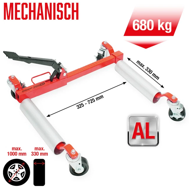 Kit Emergenza Auto Con Cric A Pantografo 2 Tonnellate E Chiave A Croce Per Bulloni – Base In Acciaio, Alzata 105-380 Mm, Chiave 17-19-21-23 Mm