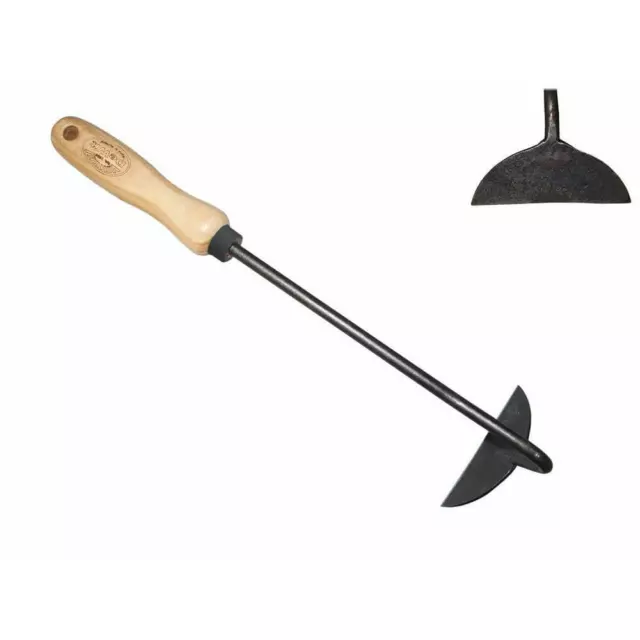 DeWit Garden Hoe 14" x 4" Short Extended Wooden Handle Durable Lightweight Steel