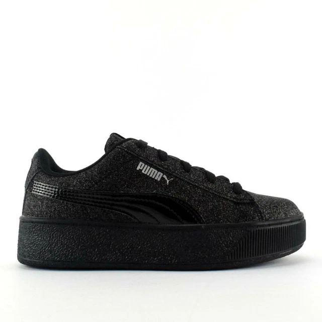 SCARPE BAMBINA PUMA Vikky Platform Glitz 370171 02 nero sneakers