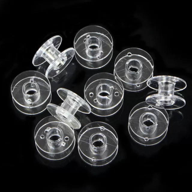 Lots 10 Clear Plastic Bobbins For Brother Janome Singer Sewing Machine
