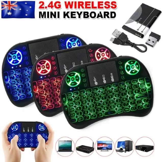 Mini Wireless Remote Keyboard for Smart TV Android Box i8 2.4GHz with Touchpad