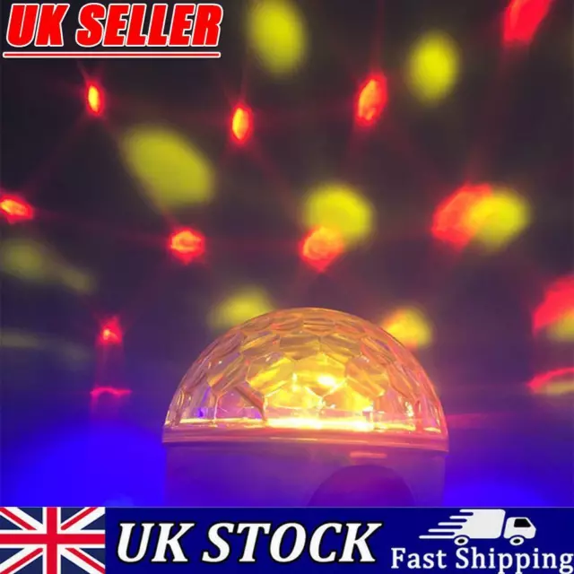 Rotating LED Night Lamp USB Disco Stage Party Ball Light (Yellow)
