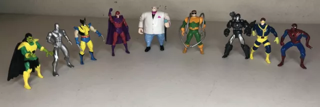 Vintage Toy Biz MARVEL HEAVY METAL HEROES 1994 Lot of 9 Diecast Figures