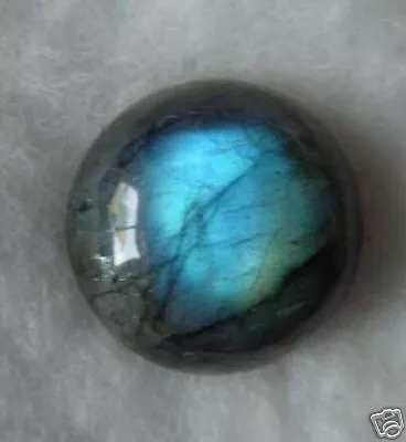 UNUSUAL 10mm ROUND CABOCHON-CUT NATURAL AFRICAN LABRADORITE GEMSTONE