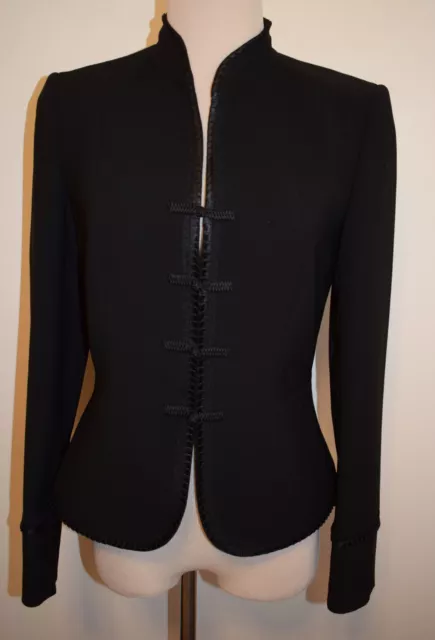 Womens Tahari Arthur S Levine Blazer 4 Black Long Sleeve Lined Jacket