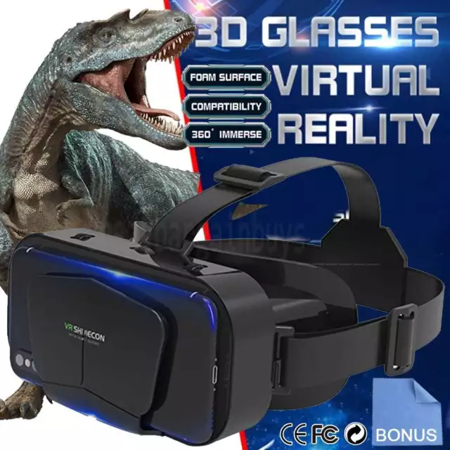 3D Google VR Box Headset Virtual Reality Glasses For Game Movie Smart Phone