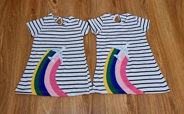 #33 Enorme pacchetto di abiti estivi per bambine età 9-12 mesi pantaloncini con pappe top 5