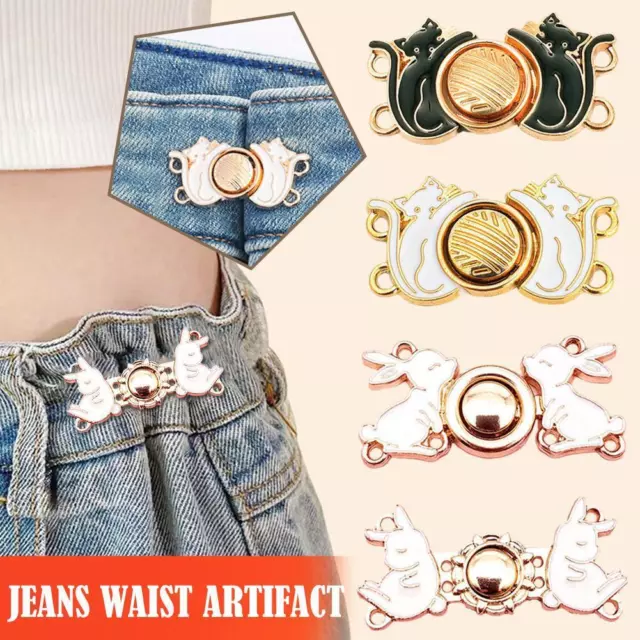 Adjustment Button Metal Tightening Waistband Pins Garment Jeans Waist  Buckle