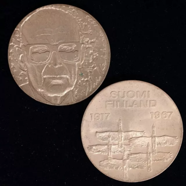 2x Finnland Suomi: 10 Markkaa 1967 + 1975 | Silber