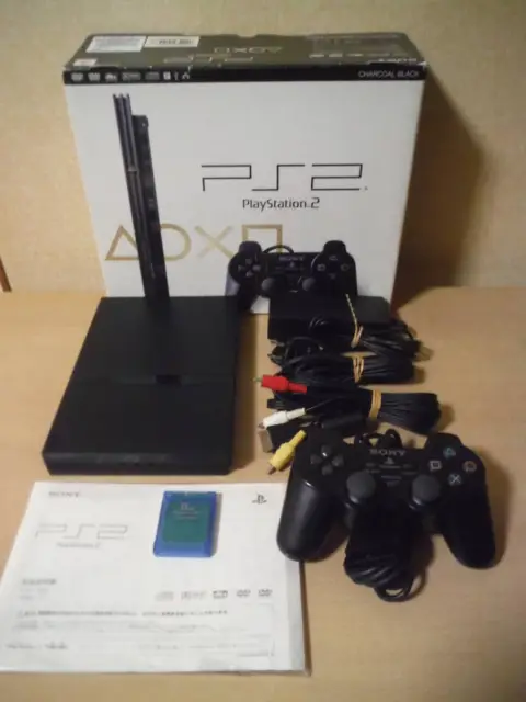 OPERATION CONFIRMED PS2 slim SCPH CB charcoal black with