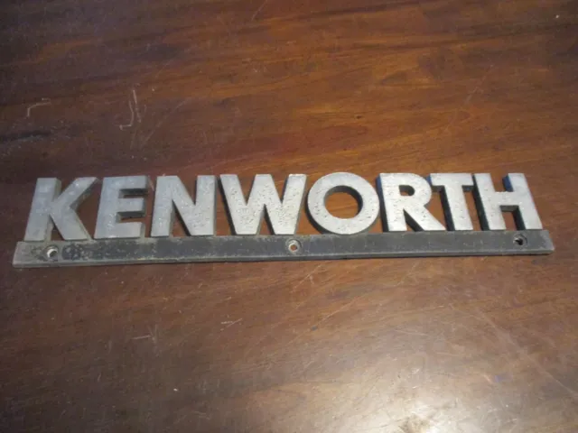 Vintage Kenworth truck semi original hood emblem plate logo 14'' OEM K2811348