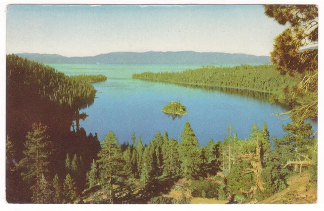 Vtg Postcard-Lake Tahoe CA-Union Oil Company-76 Gasoline-Chrome-CA5