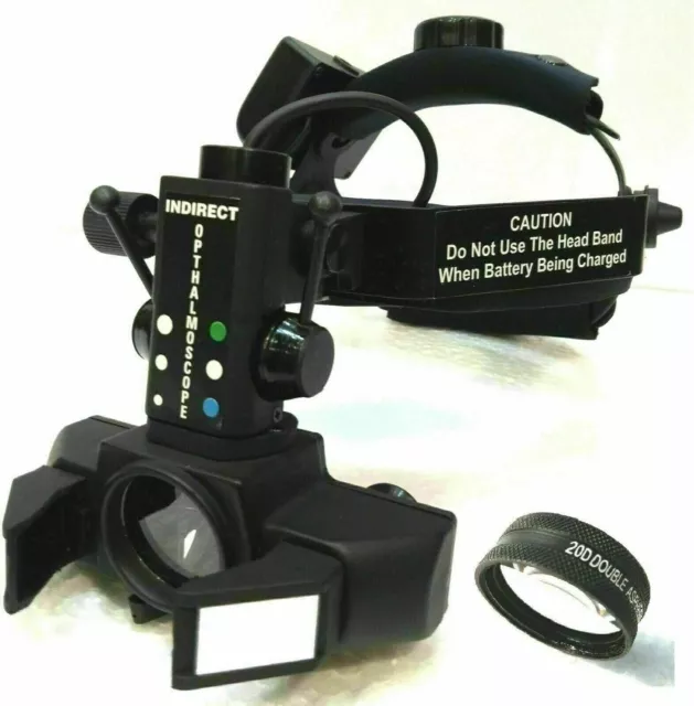 Oftalmoscopio indirecto binocular oftálmico de fondo de ojo con accesorios