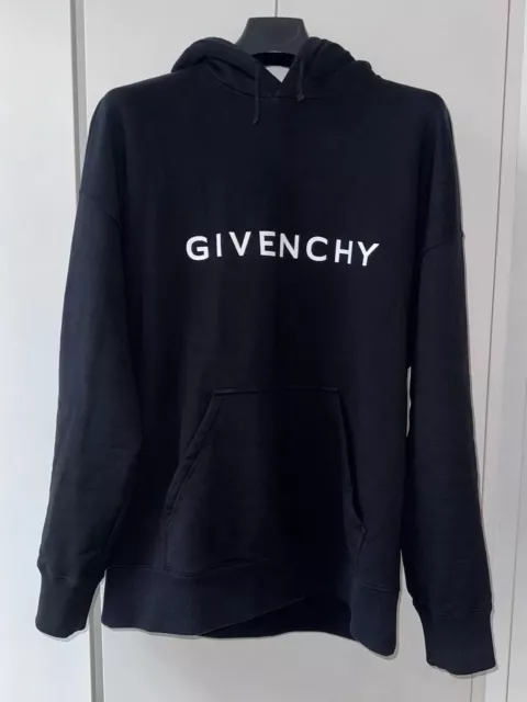 Givenchy Men’s Hoodie XL (42-44” Chest) Black 100% Cotton Slim Fit RRP £750
