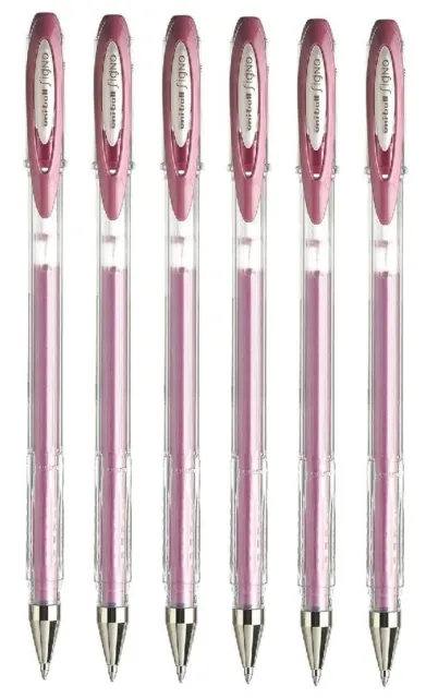 Uni Ball Signo Gel UM-120NM Rose Noble Métal Métallique 0.7mm 6 Paquet De Stylos