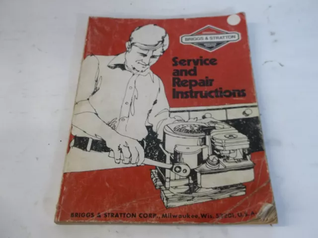 Briggs & Stratton Service & Repair Manual for Models 92000 94000 110000 5 6 N 14