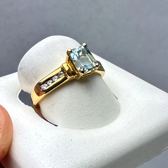 Bague Iolite En Argent 925 - Pierre Principale 2,13 Ct Taille Radiant - Taille 56 - Occasion Très Bon état