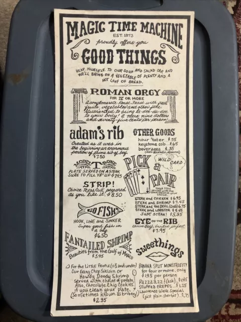 https://www.picclickimg.com/AYYAAOSwFXllJEtZ/Vintage-Magic-Time-Machine-Restaurant-Menu-Opening-Day.webp