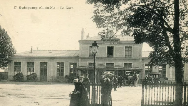 France Guingamp - La Gare Vieux Carte Postale