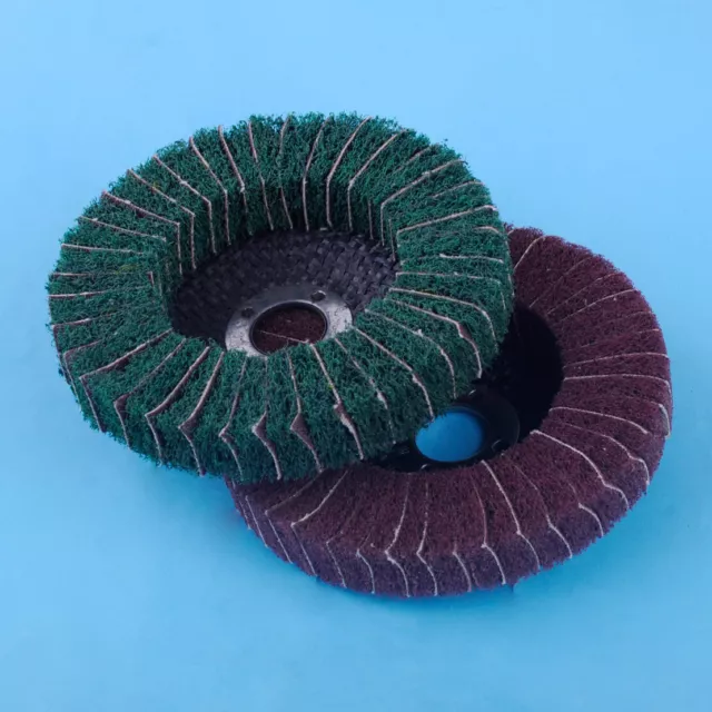 Nylon Polishing Wheel Grinding Buffing Pad Fiber Flap Disc 100mm Grit 120/240