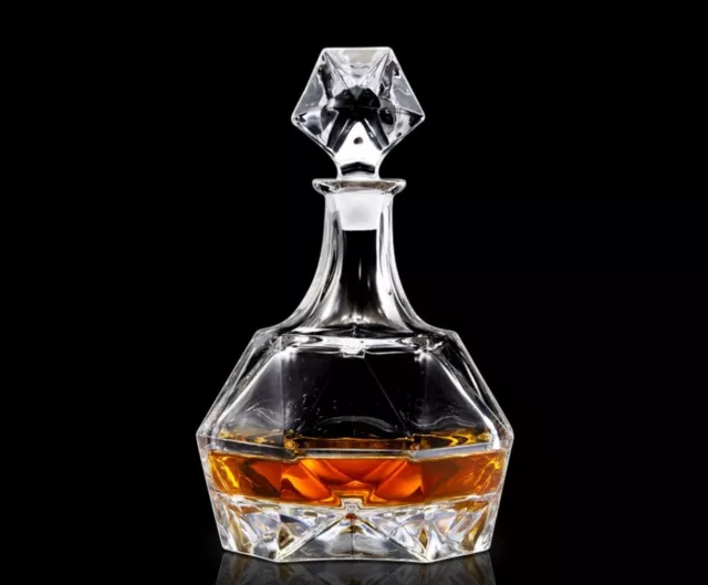 Euro Design Glass Whisky Decanter Mini Bar Red Wine Carafe Bourbon Vodka 800ml