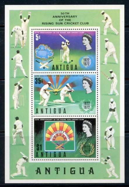 ANTIGUA 299a SG#MS344 MNH 1972 Rising Sun Cricket Club Souvenir Sheet CV$5