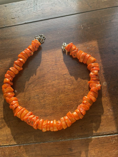 Ancien Collier Vintage Bakelite Pierre Rouge