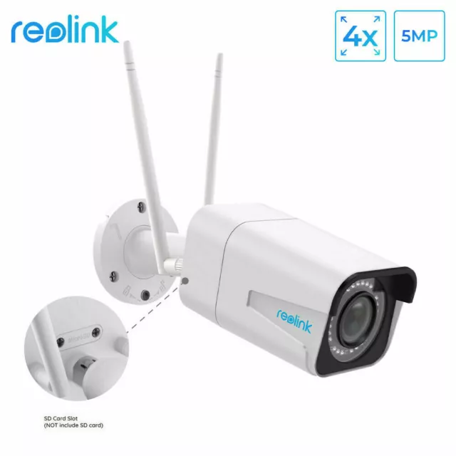 Reolink RLC-511W 5MP 4X optischer Zoom WiFi Kugel Überwachungskamera ..