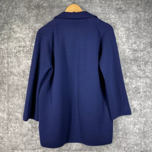 J Crew Jacket Womens XS Blue Merino Wool Oversized Lux Sweater Blazer Coatigan 3