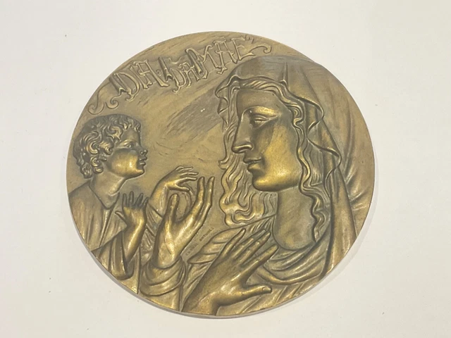 SIGNED BRONZE MEDAL Medallion Portuguese Cabral Antunes Mothers