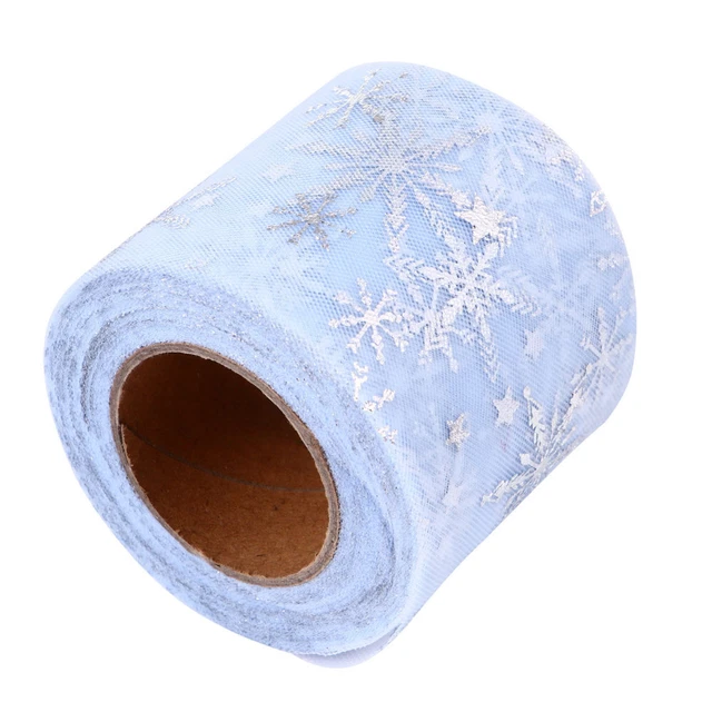 3 Sets Weihnachten Glitter Tüll Breite Tüll Rollen Beflockung Tüll Rolle 8