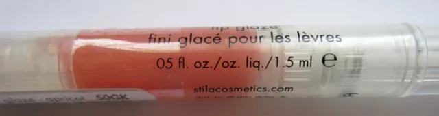 Stila Lip Glaze - APRICOT -  0.05 oz/1.5 ml -  NEW/SEALED 3
