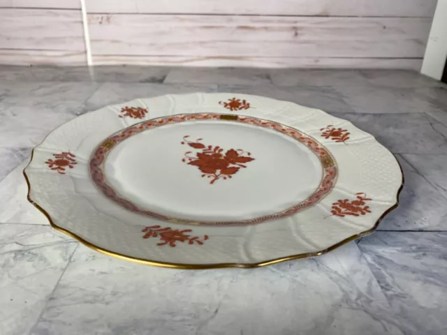 Herend Chinese Bouquet Rust 10.5” Dinner Plate 1524 AOG