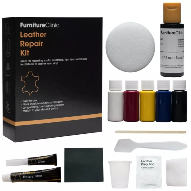 Leather Repair Kit for Furniture Sofa Car Seat Couch Scuffs Scratches Holes