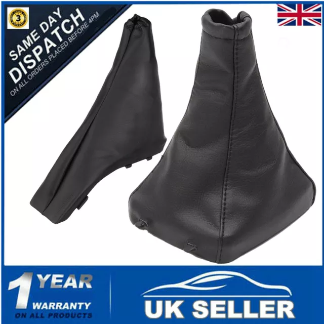 For Vauxhall Astra G Mk4 Handbrake + Gear Shift Boot Gaiter Gaitor Leather Black