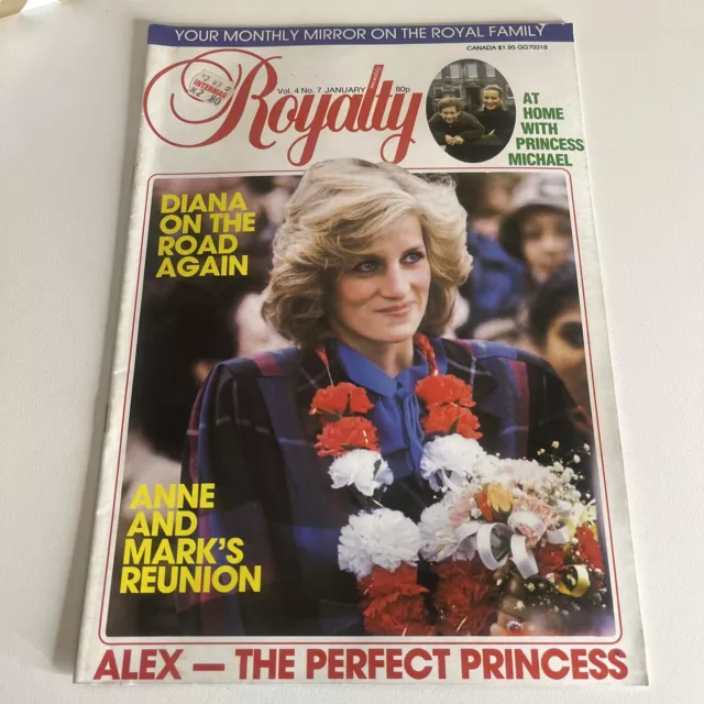 Royalty Monthly magazine Vol 4 No 7 1984 January Princess DIANA