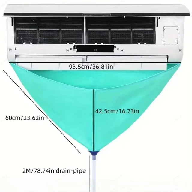 LEAK-PROOF AIR CONDITIONER Clean Cover Aircon Cleaning Bag Washing ...