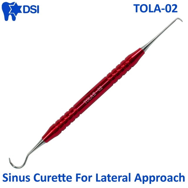 DSI DENTAL IMPLANT TOLA Surgical Membrane Sinus Lift Curette 2 Lateral