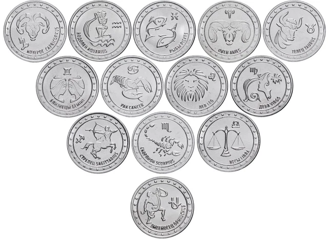 Transnistria 1 ruble 2016  ZODIAC set of 13 coins UNC