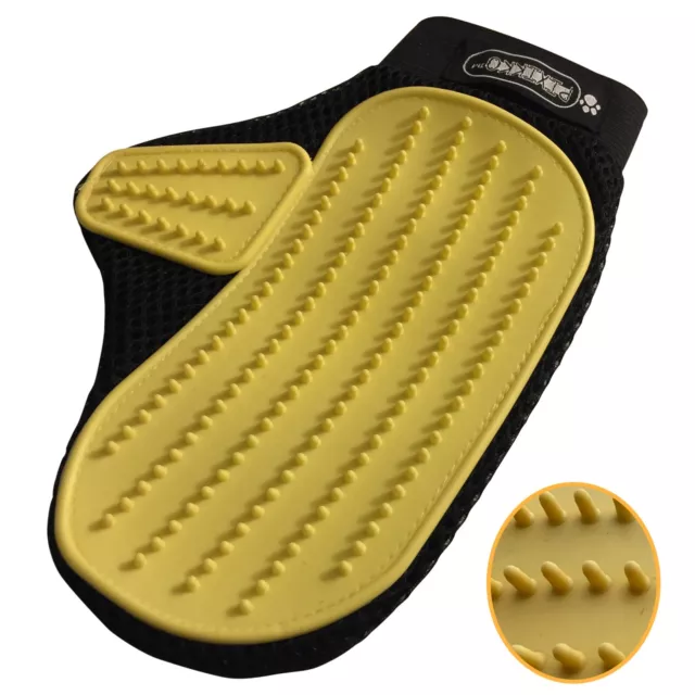 Pet Dogs Cats Massage Glove Grooming Brush Comb Hair Remover Shedding Mitt