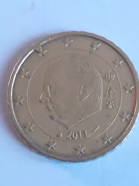 Pièces monnaies 10 centimes 2011 rare fauté Belgique  