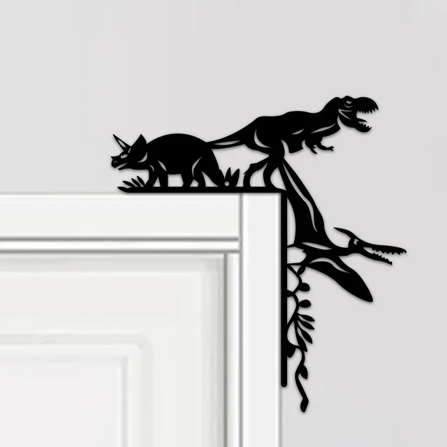 1pc, Dinosaurier Wildschwein Wandaufkleber Tür Ecke Dekoration Tür Ecke Kunst